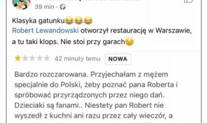 OPINIA pod nową restauracją Roberta Lewandowskiego! xD